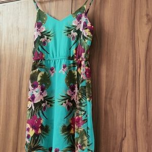 Green floral dress